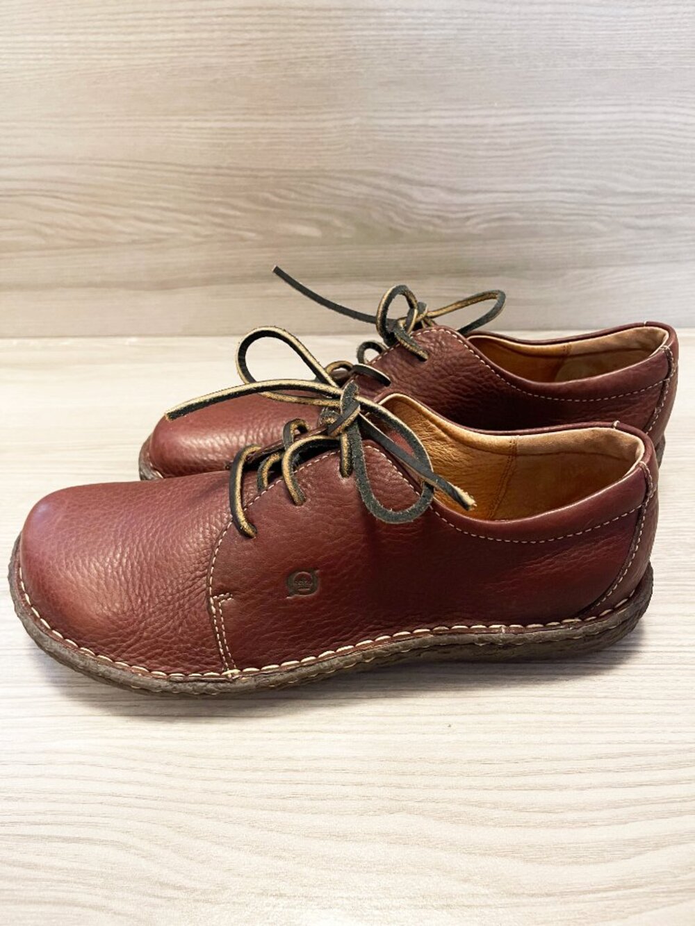 Born Crown Leather Oxford Shoes Women's 11 Brown Comfort Dark Academia EU 43 - Picture 7 of 13